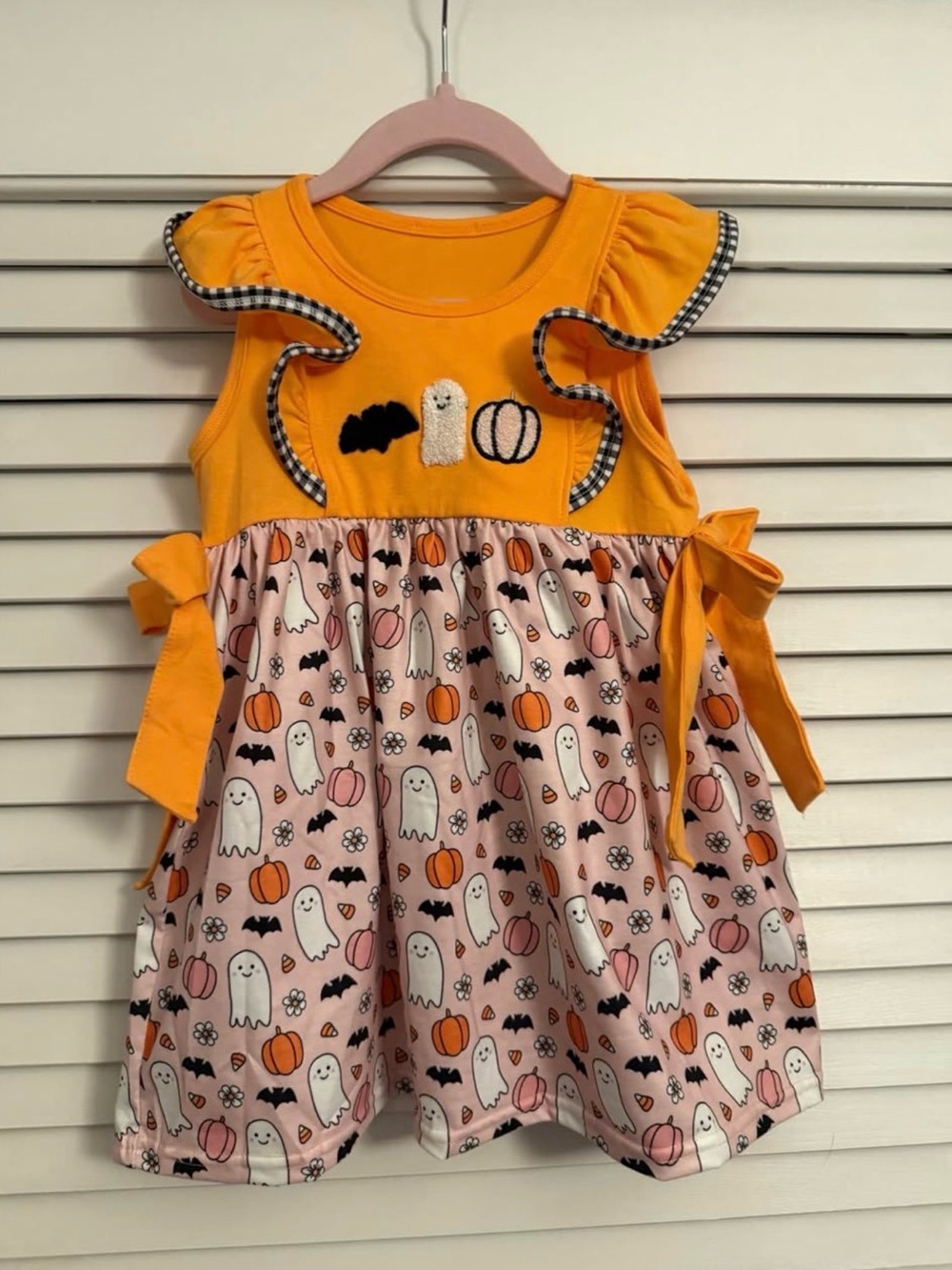 Boutique Girls Halloween Ghost & Pumpkin Dress | Size 2T | NEW